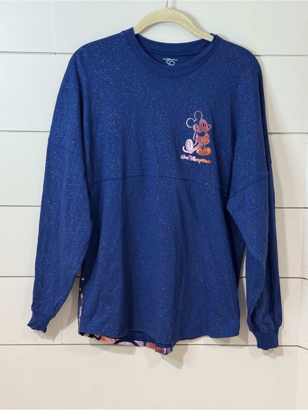 Disney 50th Anniversary Navy Sparkle Spirit Jersey Size XS